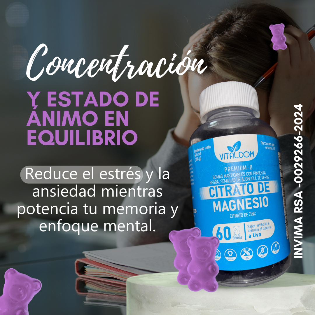 GOMAS CITRATO  DE MAGNESIO