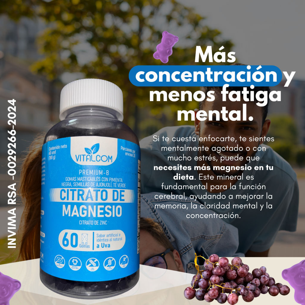 GOMAS CITRATO  DE MAGNESIO